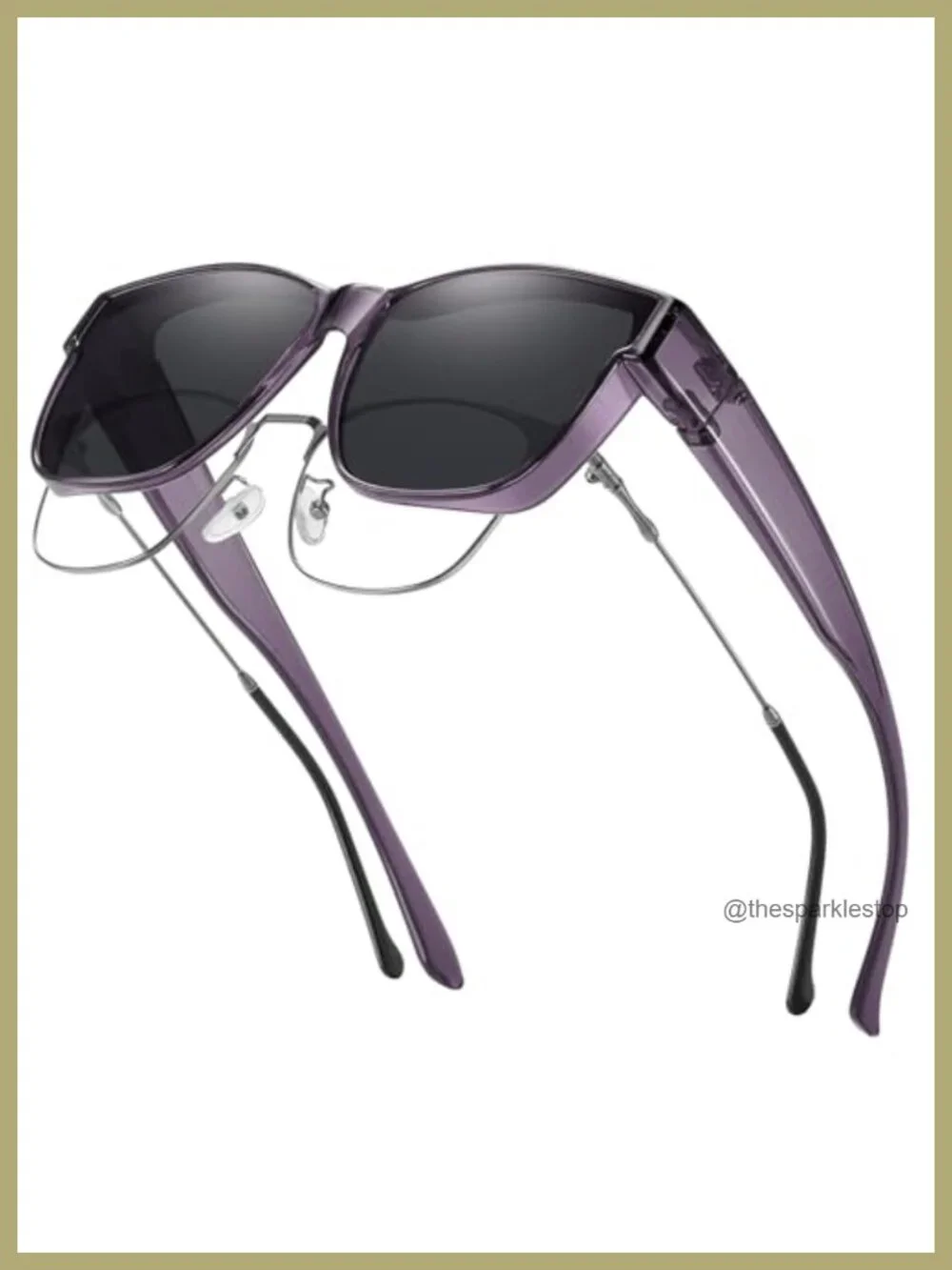 Polarized Sunglasses Fit Over Glasses - UV400 Protection Oversized Square Shades
